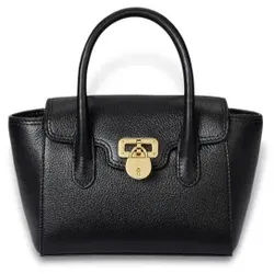 Lauren Ralph Lauren für Damen. 431969349002 Tanner kleine Lederumhängetasche schwarz (OSFA), Lässig