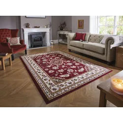 Teppich FLAIR RUGS "Sherborne", rot, B:150cm H:8mm L:80cm, Polypropylen, Teppiche, Teppich, Orientteppich