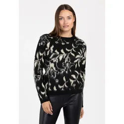 Key Largo Rundhalspullover WKN PLANT round (1-tlg) schwarz M