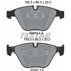 TEXTAR Bremsbeläge Vorne Rechts Links für BMW 3 1