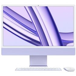 Apple iMac 24" (2023) Violett M3 Chip mit 8-Core CPU, 10-Core GPU und 16-Core Neutral Engine 24" 512 GB Magic Keyboard mit Touch ID und Ziffernblock - Deutsch macOS 16 GB Gigabit Ethernet Magic Maus