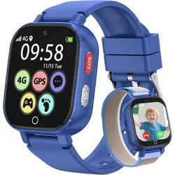 Alutoria Smartwatch (3,6 cm, sim-karte), Kinder Smartwatch mit 4G blau