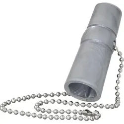 TAP CAP - Zapfhahnverschluss, Silikonhahnverschluss mit Kette, Farbe: silberfarben