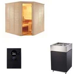 Sentiotec Sauna Komplettset Wellfun Corner | Qube | 5 Pers.