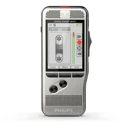 Philips PocketMemo DPM7200 Digitales Diktiergerät (Edelstahl-Gehäuse, Schiebeschalter, SpeechExec Software)