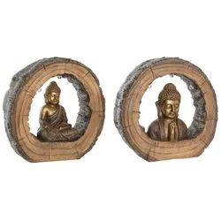 DKD Home Decor Dekofigur Deko-Figur DKD Home Decor Antiker Finish Golden Braun Buddha Orientali