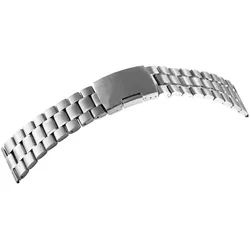 Engelhardt Uhrenarmband Edelstahl Gliederarmband, Gr 18 - 26 mm, langlebig, ErsatzArmband silberfarben Stegbreite: 24 mm