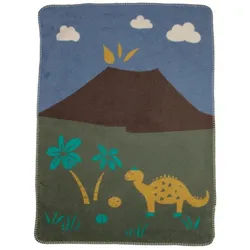 Babydecke Mila 'Dinos' 75 x 100 cm Efeu - Grün, DAVID FUSSENEGGER grün