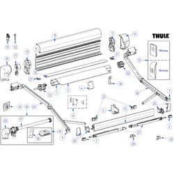 Thule Motor 230 Volt für Markise Omnistor 8000 - Thule Ersatzteilnummer 1500603673