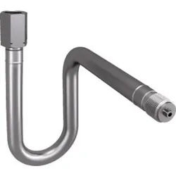 Wassersackrohr 100 bar G1/2 U-Form mit Spannmuffe und Zapfen Stahl