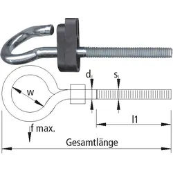 Sicherheitsschaukelhaken - M 12 x 160 / 83
