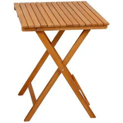 Gardenson Balkontisch , Braun , Holz , Akazie , Hartholz , quadratisch , 55x72x55 cm , klappbar, wetterbeständig, platzsparend , Gartenmöbel, Gartentische, Klapptische