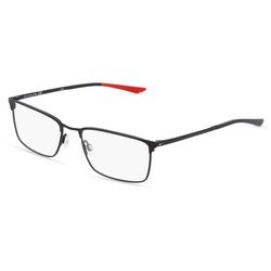 Nike 4307 Herren-Brille inkl. Gläser Vollrand Eckig Titanflex-Gestell, Schwarz