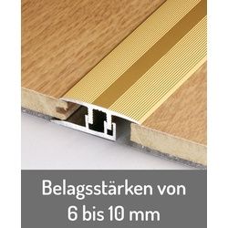 Corpet Küberit Euro-Clip - Übergangsprofil - edelstahl - Länge 90 cm