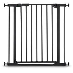 Hauck Türschutzgitter , Schwarz , Metall, Kunststoff , 75 - 80 cmx77 cm , Verlängerung erhältlich , Babysicherheit, Treppenschutzgitter