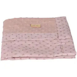 Roba Babydecke 80 x 80 cm Lil Planet rosa , Altrosa , Textil , 80x80 cm , Gots , Schlafen, Babybettausstattung, Babydecken & Babykissen, Babydecken