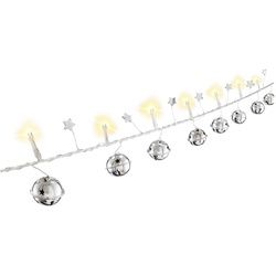 Goobay 10er LED-Lichterkette "Glöckchen" - mit Timer-Funktion, warm-weiß (3000 K), batteriebetrieben