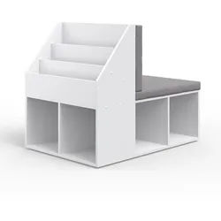 Vicco Kinderregal Onix Weiß 97.1 x 78.4 cm , Holzwerkstoff , Rechteckig , 97.1x78.4x66.8 cm , Babymöbel & Kindermöbel, Babyzimmer, Babyregale & Kinderregale