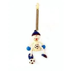 HESS SPIELZEUG Lernspielzeug Holzspielzeug Schwingfigur Fussballer BxLxH 100x70x150mm NEU bunt