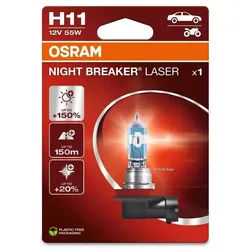 OSRAM Night Breaker Laser Glühbirne H11 12V/55W - X1, weiss