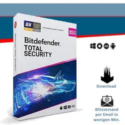 Bitdefender Total Security, 10 Geräte - 18 Monate , Download