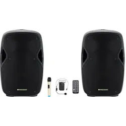 Pronomic MOVE 15MA-A Akku-Aktivbox Stereo Set