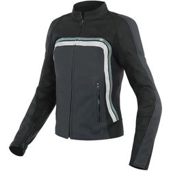 Dainese Lola 3 Damen Motorrad Lederjacke, schwarz-grau-weiss, Größe 42