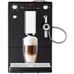 Melitta® Solo & Perfect Milk Kaffeevollautomat, Milchaufschäumer, Kompakter Vollautomat mit Cappuccinatore für tiefgründigen Kaffeegenuss zu Hause, Farbe: Schwarz