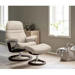 Stressless® Fußhocker »Sunrise«, mit Signature Base, Gestell Braun Stressless® light beige Q2 FARON