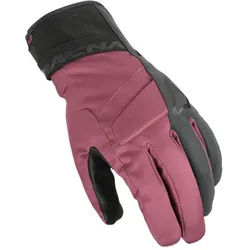 Macna Daunta RTX NightEye wasserdichte Damen Motorrad Handschuhe, schwarz-rot, Größe XL