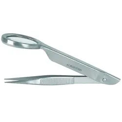 SERVOPRAX Pinzette mit Lupe 9cm 1 Stück