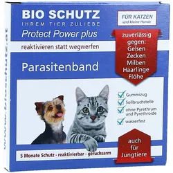Bio Schutz Parasitenband Protect Power Plus Katze reflektierend schwarz Halsband 1 St
