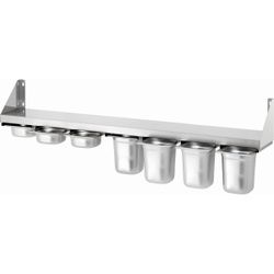 Bartscher Gewürzbord, Gewürzablage mit Aufnahmefähigkeit von 1/6GN Behälter, Maße: 200 x 1400 x 20 mm