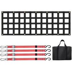 VEVOR Heckklappennetz Heckklappe Tailgate Net Gepäcknetz Pickup 1370x460mm 680kg