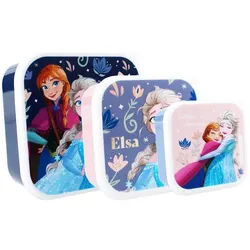 Disney Frozen Lunchbox Snackbox – 3-in-1 Brotdose mit Anna & Elsa für Kinder, (3-tlg)