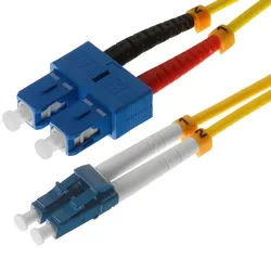 Helos LWL Patchkabel LC/SC Duplex 9/125μm OS2 gelb 1,0m