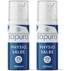 Physio Kühlsalbe 2er Set | Kühlgel Sportsalbe mit Menthol & Aloe Vera Sapura® 2x50 ml