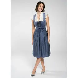 Spieth & Wensky Dirndl Dirndl "Frances" (1-tlg) Elegante Stoffkombination blau 38