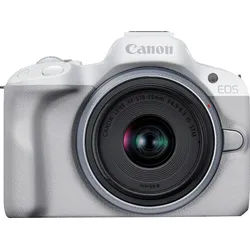 Canon EOS R50 + RF-S 18-45mm F4.5-6.3 IS STM Kit Systemkamera (RF-S 18-45mm F4.5-6.3 IS STM, 24,2 MP, Bluetooth, WLAN) weiß