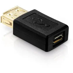 conecto USB 2.0-Adapter Micro-USB-Buchse auf USB-Buchse Typ A vergoldete Konta USB-Kabel