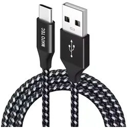Alpha Electronics USB C Datenkabel SCHNELL Ladekabel für Samsung usw.- mehrere Längen USB-Kabel, USB-C, USB Typ A (100 cm), Schwarz, Rot, Silber, Blau schwarz