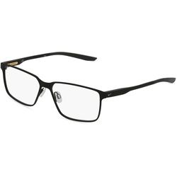 Nike 8048 Herren-Brille inkl. Gläser Vollrand Eckig Metall-Gestell, Schwarz