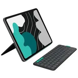 LOGITECH Flip Folio, Tastatur-Case für Apple iPad Pro 13" (M4) und iPad Air 13" (M2/M3), Graphite, FR