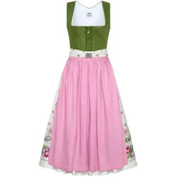 Berwin Dirndl Langes Dirndl mit Blumenrock grün 34