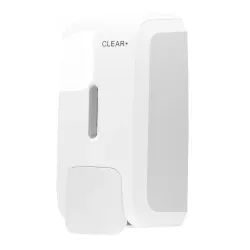 CWS Clear+ Schaumseifenspender, Sichtfenster, Praktischer Schaumseifenspender mit Sichtfenster zur Füllstandskontrolle, für 1000 ml - Kartuschen