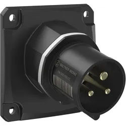 Walther Electric FW713312SK CEE NEO Anbaugerätestecker schräg, 16A, 3P, 12h, IP54 mit Schraubtechnik und 86x86mm Flansch