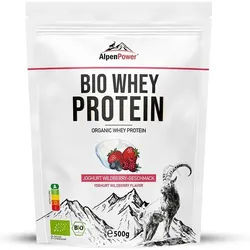 AlpenPower Bio Whey Protein- Joghurt / Wildberry Pulver 500 g