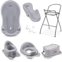 Babykajo 7 Set Baby Badewanne mit Gestell + Sitz Abfluss T√∂pfchen Hocker Toilettentrainer 1 St