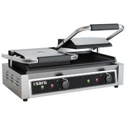 Saro Kontaktgrill PG 2, 230 V, Robuster Sandwichmaker mit zwei regelbaren Grillzonen, 1 Kontaktgrill