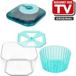 GENIUS Nicer Dicer Chef Professional Salatschleuder 5,2 Liter petrol
